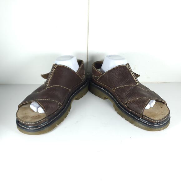 Dr. Martens Vtg Y2K Men\'s US 12 Brown Leather Strappy Fisherman Sandals England